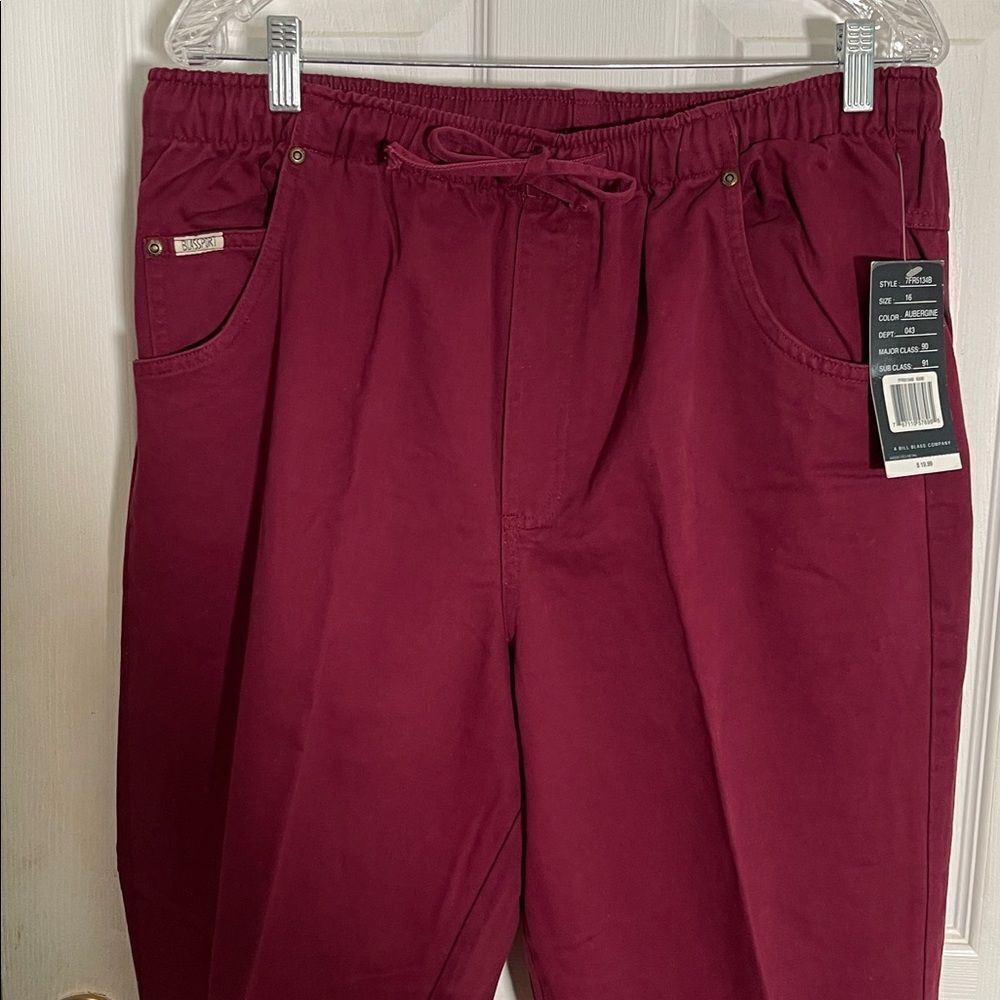 Womens Blassport Burgundy Pants - Picture 2 of 9